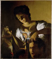 Judit Holofernész fejével (festmény vászonra)