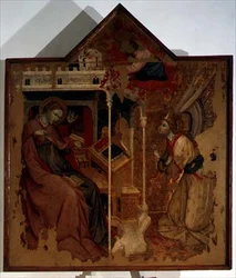 Angyali üdvözlet (tempera a panelen)