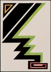 Deco Christmas Tree, 2012 (fekete és színes tinta, papír)