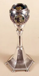 Plique-a-jour zománcozott lámpa, 1905-12 (fém és zománc)