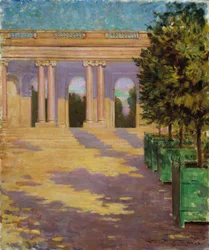 A Grand Trianon árkádja, Versailles, 1913.