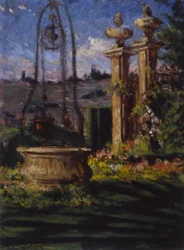 A Villa Palmieri kertjében, 1910.