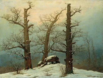 Német: Hünengrab im Schnee Cairn in Snow (hóban)