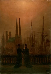 Harbor at Night Sisters, 1818-1820.