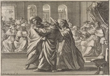 Urban VIII megválasztásakor Borja bíboros és Antonio Barberini bíboros összecsap, 1632