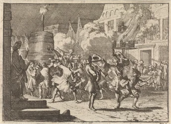 Öröm Párizsban III. Vilmos boyne-i csatában történt haláláról szóló hamis jelentés miatt, 1690