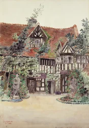 A kisebb udvar, Hotel Guillaume le Conquerant, Dives, Franciaország, 1924.