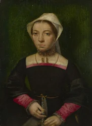 Egy hölgy rózsafüzérrel, c. 1550