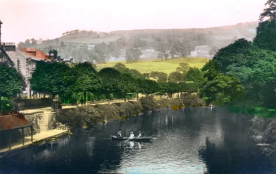 A Derwent folyó Matlocknál, Derbyshire-ben, 1926.