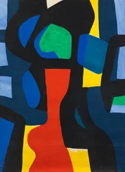 Absztrakt kompozíció, 1952 körül (gouache, papír)