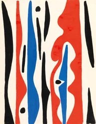Kompozíció, 1950 körül (gouache, papír)