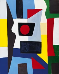 Geometriai kompozíció, 1955 körül (olaj, vászon)