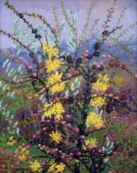 Cserjék (olaj, vászon)