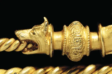 Nagyon fontos La Tene harcos fibula, részlet