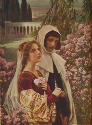 „Dante Alighieri – Dante és Beatrice a kertben”, 1925