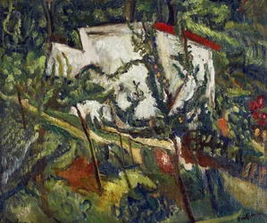 A Clamart háza Chaim Soutine festménye (1893-1943), c. 1918 - Olaj, vászon, 60x72,8 - Magángyűjtemény
