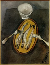 Csendélet heringekkel, 1916 körül (festmény, vászon)