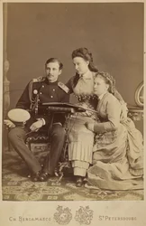 Alexandra Iossifovna orosz (szül. Alexandra szász-altenburgi hercegnő), Miklós Konstantinovics orosz és Vera Konstantinovna orosz - Alexandra Iosifovna nagyhercegnő, Miklós Konstantin nagyherceg és Vera Constantinovna nagyhercegnő