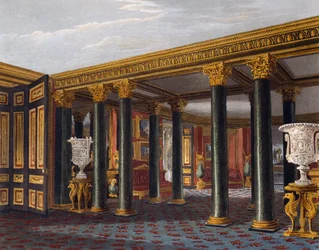 Alsó előszoba, Richard Reeve metszete (született 1780-ban), Charles Wild (1781-1835) terve alapján, A királyi rezidenciák történetéből