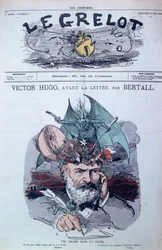 „Agysaláta”, Victor Hugo (1802-85) karikatúrája a „Le Grelot” borítójáról, 1871. június
