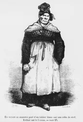 Jacqueline Collin, az Ázsiaként ismert Vautrin nagynénje, illusztráció Honore de Balzac „Splendeurs et Miseres des Courtisanes” című művéből, 1867-ben megjelent