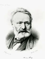 Victor Hugo (1802-85) portréja az "Album du Rappel"-ből, Edme Penauille (1871) fényképéről metszve 1869