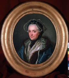 Marie-Louise-Nicole (Marie Louise Nicole), Enville (Anville) hercegnő (1716-1797) portréja. Charles Amedee Philippe van Loo (1719-1795) festménye