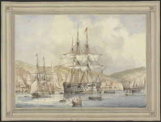 Kilátás Máltán, kb. 1849