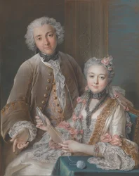 François de Jullienne 1722-1754 és felesége, Marie Élisabeth de Séré de Rieux, 1724-1795, 1743.