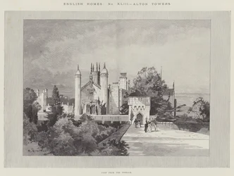 Angol házak, Alton Towers, kilátás a teraszról