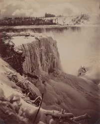 Fagyott vízesés, 1880 körül (fotó)