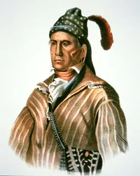 Menawa, a Creek népének főnöke, egy 1826-os festményről (színes litó)