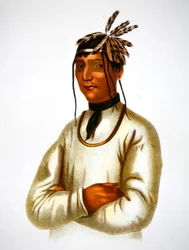 Caatousee of the Chippewa Tribe (színes litográfia)