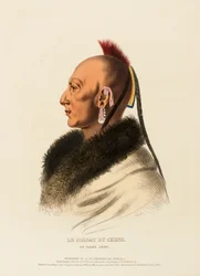 LE SOLDAT DU CHENE, AN OSAGE CHIEF., az Észak-Amerika indián törzseinek története c. könyvből