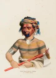 SHAU-HAU-NAPO-TINTA. EGY IOWAY TÖRZSFŐNÖK.
