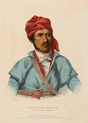 TIMPOOCHEE BARNARD. AN UCHEE WARRIOR., az Észak-Amerika indián törzseinek története című kötetből.