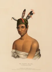 WA-KAWN-HA-KA, A WINNEBAGO CHIEF., az Észak-Amerika indián törzseinek története c. könyvből