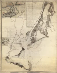 New York szigetének és Long Island egy részének terve, a környező országgal együtt - északon Dobbs