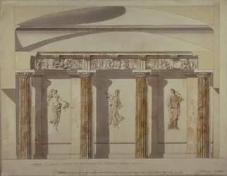 Tervezés a Pavlovszk-palota nagy szekrényéhez, 1780-as évek eleje