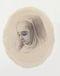 Tanulmány a kolostor gondolataihoz, 1851 (wc és gouache papíron)