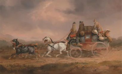 Postakocsik az úton: a Louth-London Royal Mail sebességgel halad