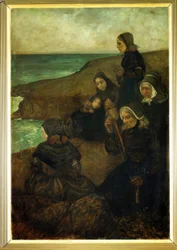 Au Pays de la Mer – A tenger országa – triptichon, jobb oldali panel: Akik maradnak