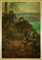 A tenger országa - triptichon, bal oldali panel: (festmény vászonra)