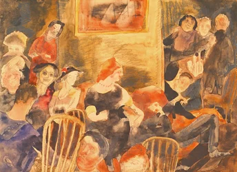 Illusztráció a társadalomról, 1919 (wc és ceruza papíron)