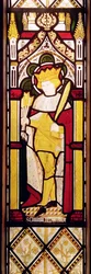 St.Edmund király és mártír, ólomüveg ablak