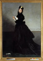 A kesztyűs hölgy, Émile Auguste Carolus-Duran (1837-1917) festménye, 1869, 2,28 x 1,64 m, Párizs, Musée d