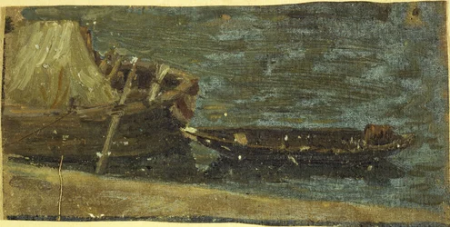 Kikötött csónakok, kb. 1870