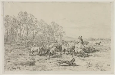 Táj birkanyájjal, 1800-as évek.