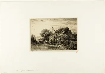 Parasztház tóval