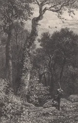 Erdei szalonka vadászata, 1864